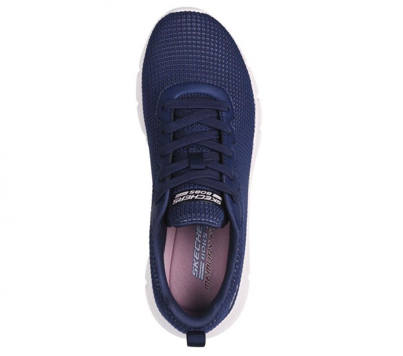 Navy Skechers Bobs Sport B Flex - Visionary Essence Women's Sneakers | RLBZ-76081