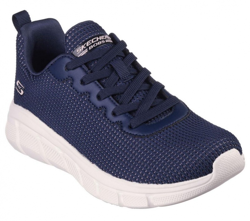 Navy Skechers Bobs Sport B Flex - Visionary Essence Women's Sneakers | RLBZ-76081