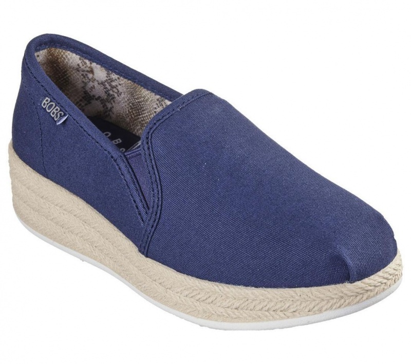 Navy Skechers Bobs Urban Highlites Women's Slip On | OCXA-90468