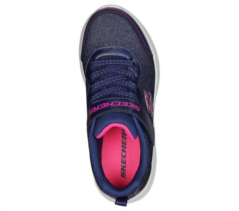 Navy Skechers Bounder - Girly Groove Girls' Sneakers | NXHP-21785