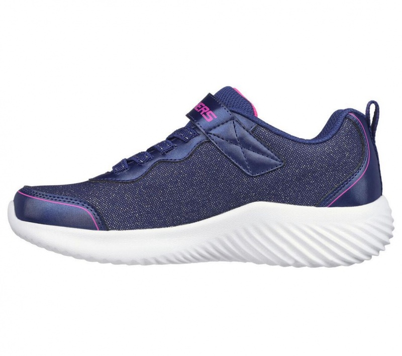 Navy Skechers Bounder - Girly Groove Girls' Sneakers | NXHP-21785