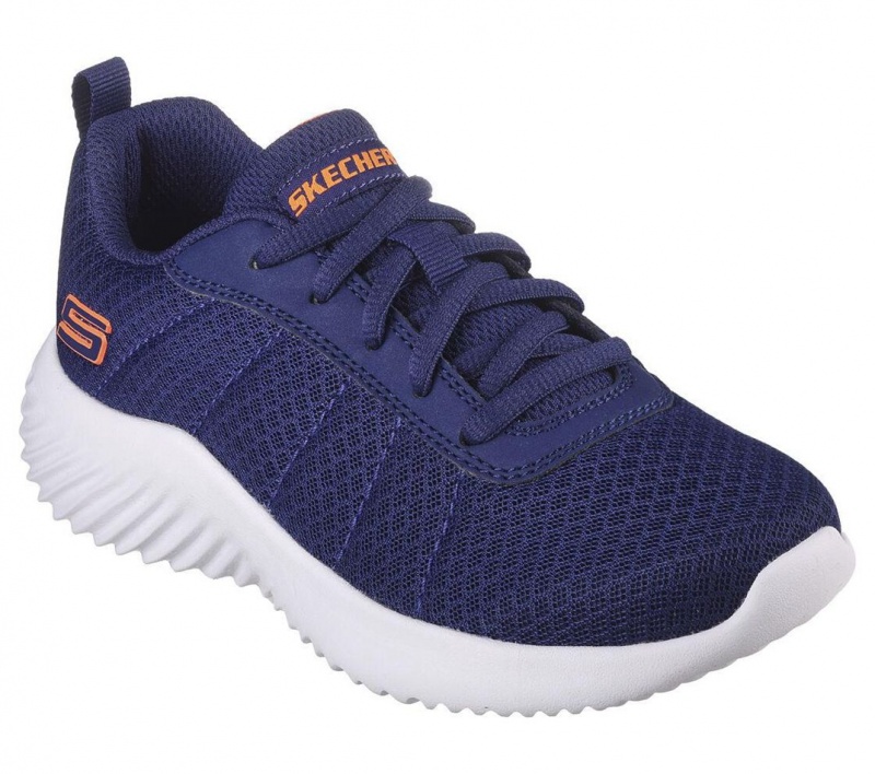 Navy Skechers Bounder - Karonik Boys' Sneakers | YSMV-38261