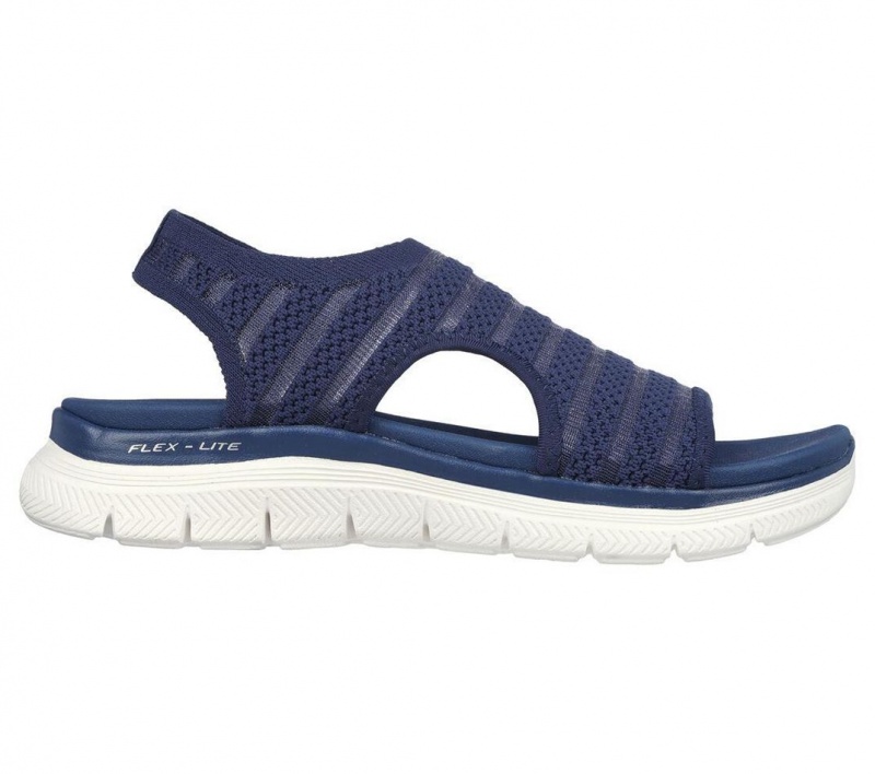 Navy Skechers Flex Appeal 4.0 - Boldest Women's Sandals | OFNA-65081