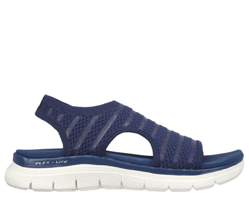 Navy Skechers Flex Appeal 4.0 - Boldest Women\'s Sandals | OFNA-65081