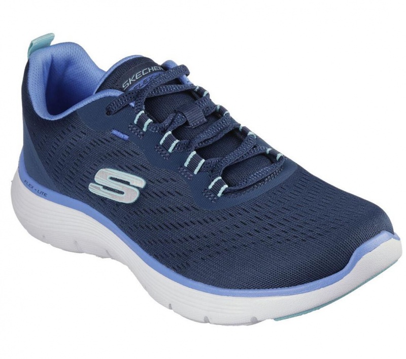 Navy Skechers Flex Appeal 5.0 Women's Sneakers | ETPK-47065