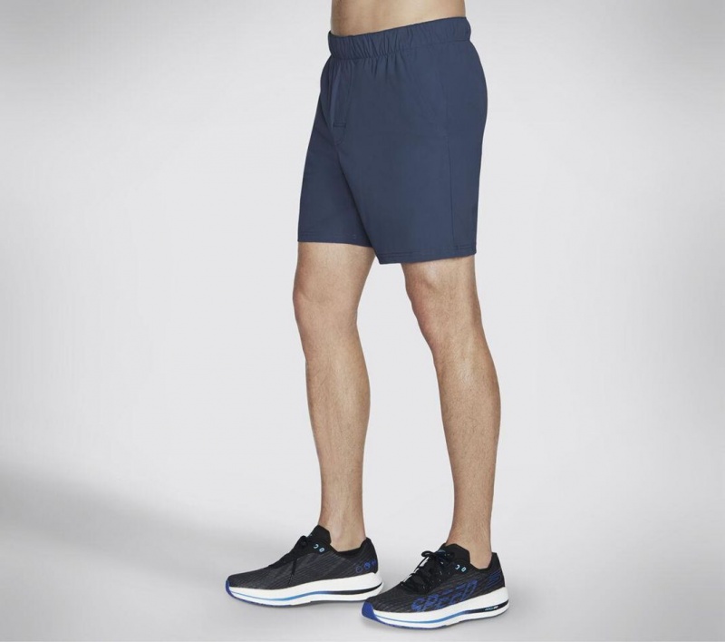 Navy Skechers Go Stretch Ultra 7 Inch Men's Shorts | JBWV-61087