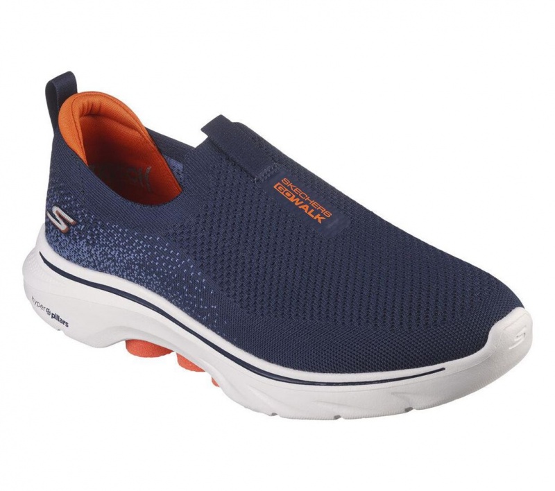 Navy Skechers Go Walk 7 Men's Sneakers | RMBV-14920