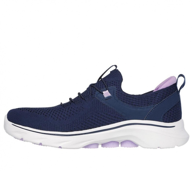 Navy Skechers Go Walk 7 - Abie Women's Sneakers | ZXUY-70395