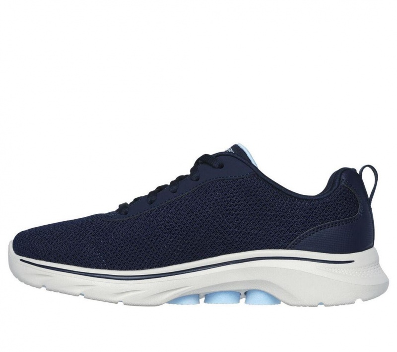 Navy Skechers Go Walk 7 - Clear Path Women's Sneakers | XBKH-20571