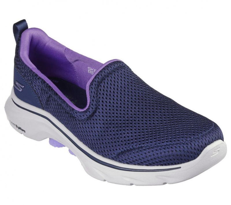 Navy Skechers Go Walk 7 - Razi Women's Sneakers | SXOB-76023