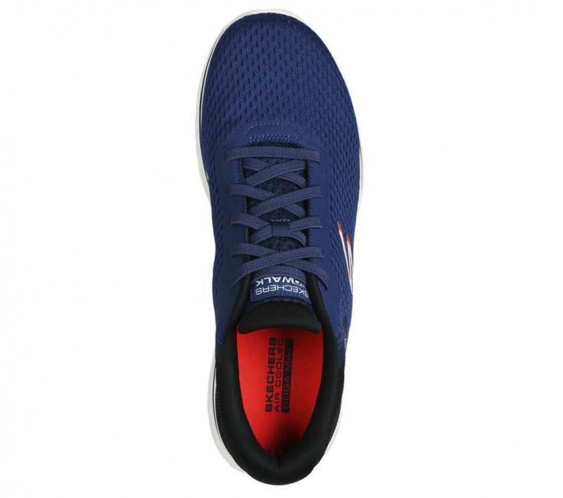 Navy Skechers Go Walk 7 - The Construct Men's Sneakers | XSKH-51029