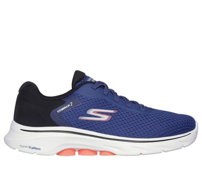 Navy Skechers Go Walk 7 - The Construct Men\'s Sneakers | XSKH-51029