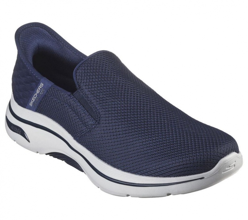 Navy Skechers Go Walk Af 2.0 - Hands Free 2 Men's Slip On | GYFL-90165