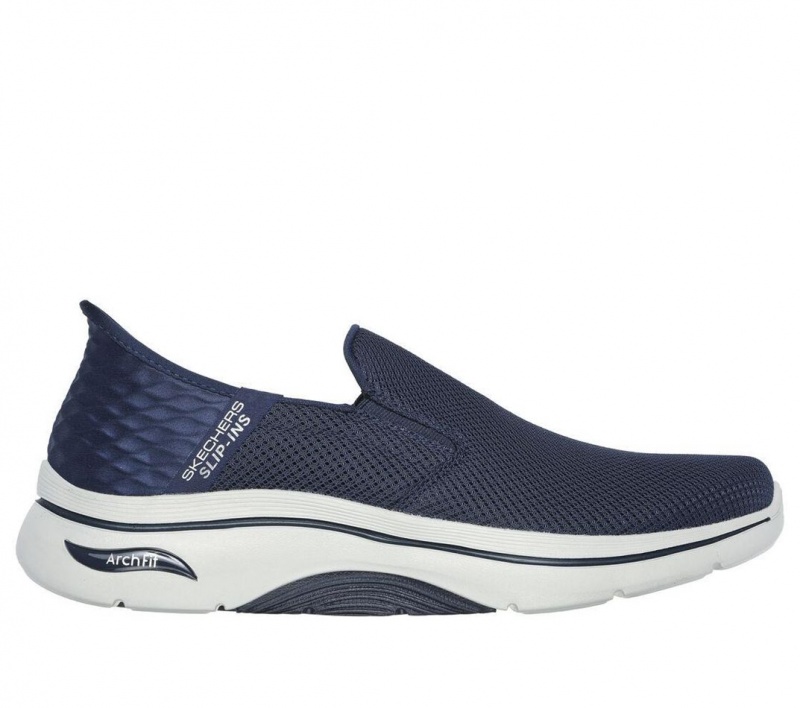 Navy Skechers Go Walk Af 2.0 - Hands Free 2 Men\'s Slip On | GYFL-90165