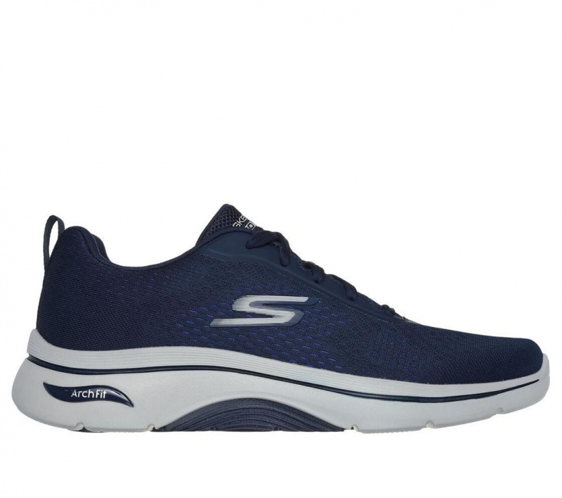 Navy Skechers Go Walk Arch Fit 2.0 - Idyllic 2 Men\'s Sneakers | YJQS-73065