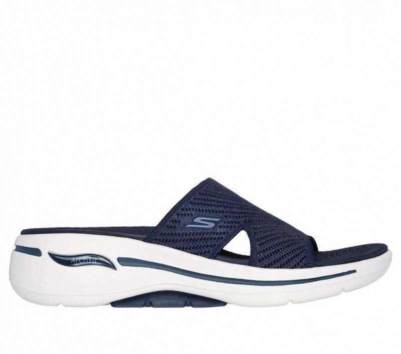 Navy Skechers Go Walk Arch Fit - Allure Women\'s Sandals | SLIR-05684