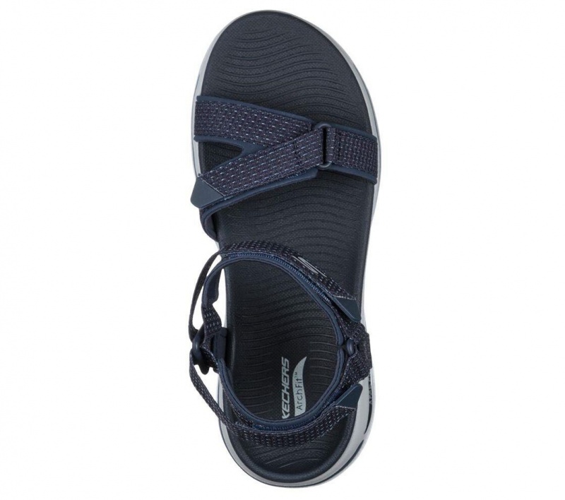 Navy Skechers Go Walk Arch Fit - Cruise Around Women's Sandals | QJAY-24051