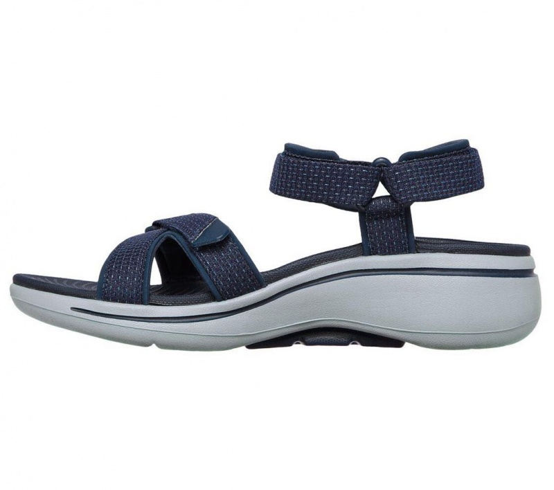 Navy Skechers Go Walk Arch Fit - Cruise Around Women's Sandals | QJAY-24051