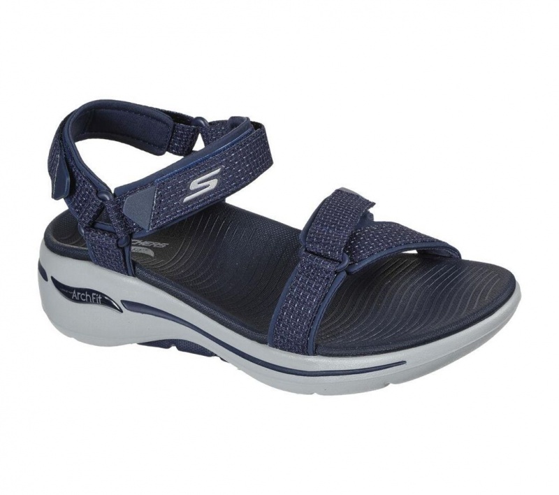 Navy Skechers Go Walk Arch Fit - Cruise Around Women's Sandals | QJAY-24051