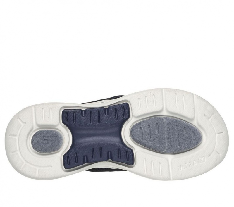 Navy Skechers Go Walk Arch Fit - Glaring Women's Sandals | TRNK-57389