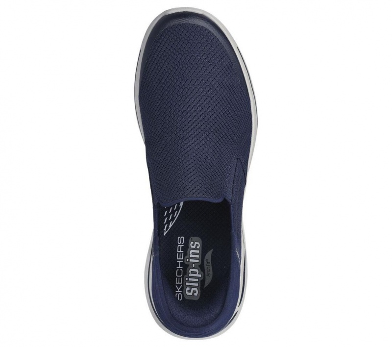 Navy Skechers Go Walk Arch Fit - Hands Free Men's Slip On | PNJC-04695