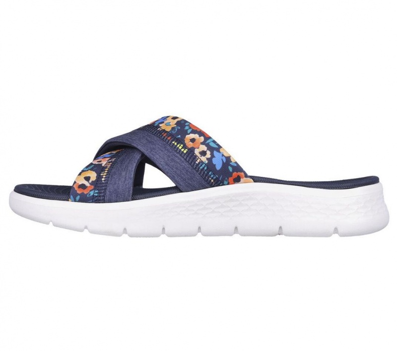 Navy Skechers Go Walk Flex - Blossoms Women's Sandals | NBYE-51896