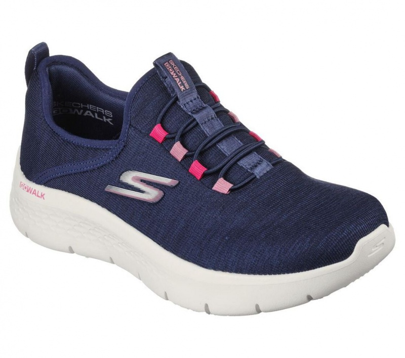 Navy Skechers Go Walk Flex - Lucy Women's Sneakers | GBKT-97260