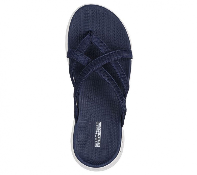 Navy Skechers Go Walk Flex - Strut Women's Sandals | YAQJ-71823