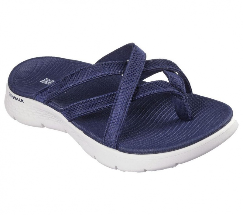 Navy Skechers Go Walk Flex - Strut Women's Sandals | YAQJ-71823