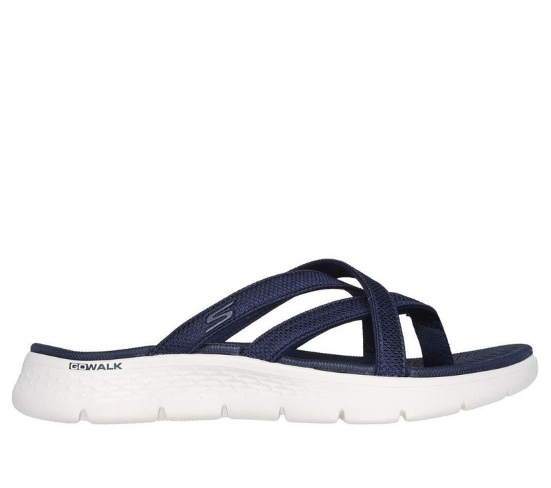 Navy Skechers Go Walk Flex - Strut Women\'s Sandals | YAQJ-71823