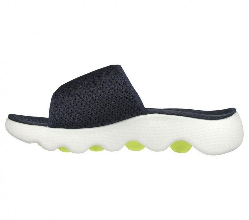 Navy Skechers Go Walk Massage Fit Men's Sandals | YBTS-73140