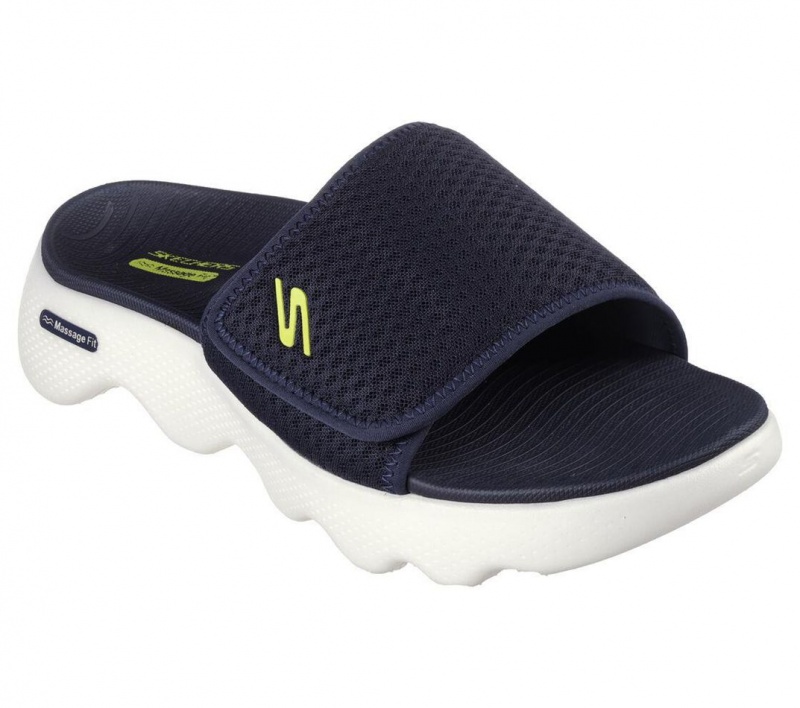 Navy Skechers Go Walk Massage Fit Men's Sandals | YBTS-73140