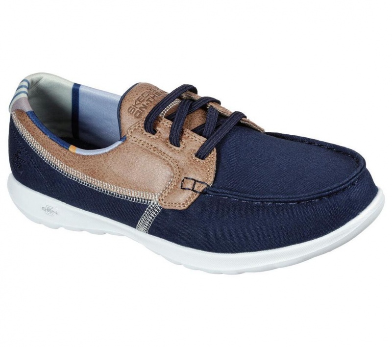 Navy Skechers Gowalk Lite - Playa Vista Women's Boat Shoes | FSGE-05149