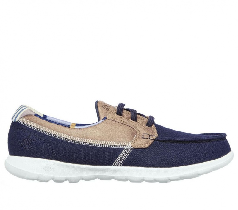 Navy Skechers Gowalk Lite - Playa Vista Women\'s Boat Shoes | FSGE-05149