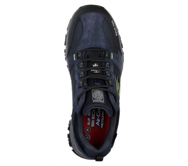 Navy Skechers Greetah Comp Toe Men's Work Shoes | VYOG-73869