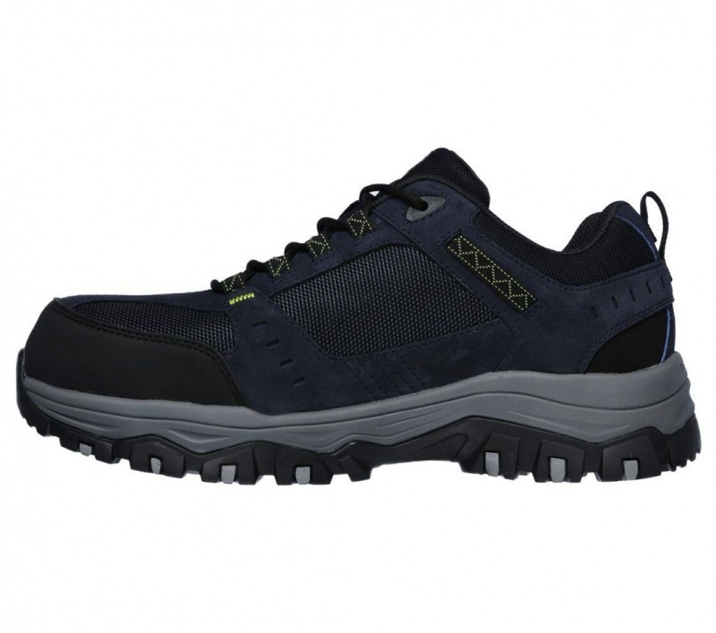 Navy Skechers Greetah Comp Toe Men's Work Shoes | VYOG-73869