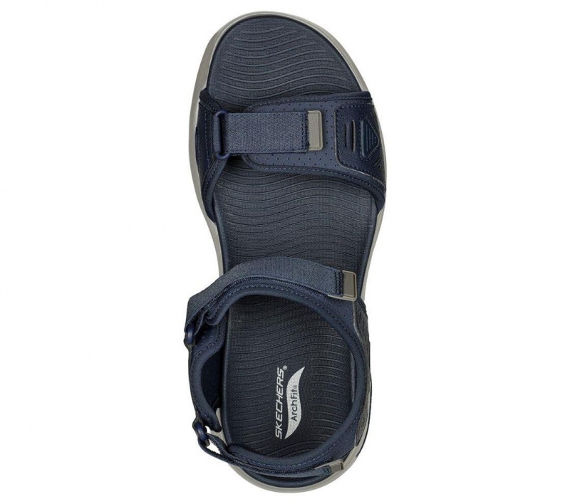 Navy Skechers Max Cushioning Arch Fit Prime - Archee Men's Sandals | YVSN-10746