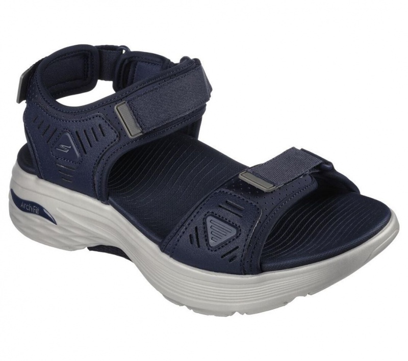 Navy Skechers Max Cushioning Arch Fit Prime - Archee Men's Sandals | YVSN-10746