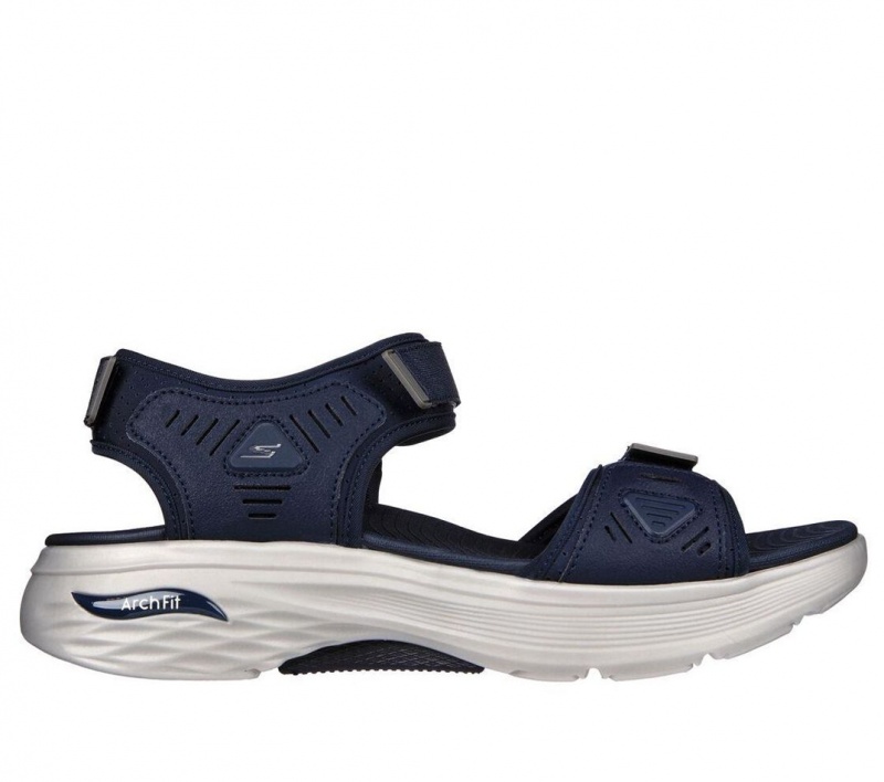 Navy Skechers Max Cushioning Arch Fit Prime - Archee Men\'s Sandals | YVSN-10746