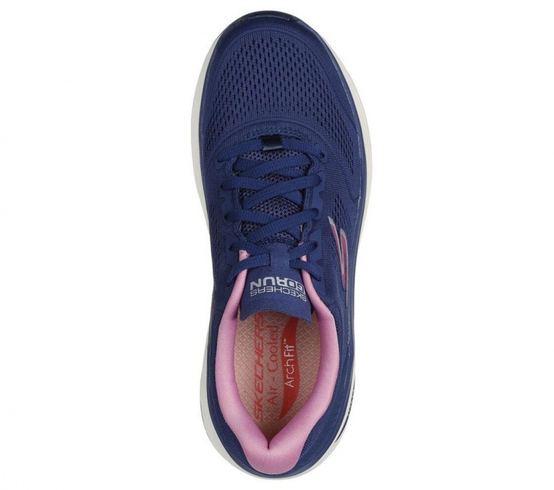 Navy Skechers Max Cushioning Arch Fit - Velocity Women's Sneakers | TFOU-63214