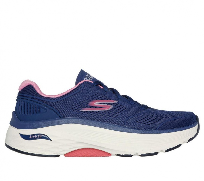 Navy Skechers Max Cushioning Arch Fit - Velocity Women\'s Sneakers | TFOU-63214