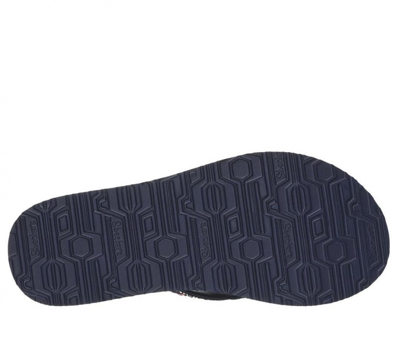 Navy Skechers Meditation - Butterfly Garden Women's Sandals | GULC-53920