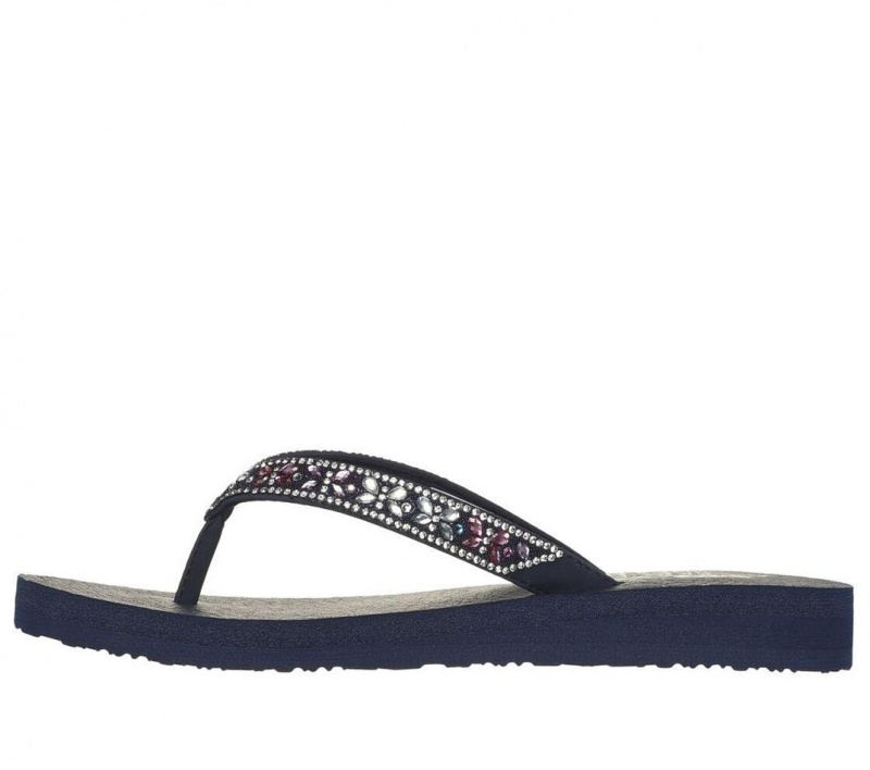 Navy Skechers Meditation - Butterfly Garden Women's Sandals | GULC-53920