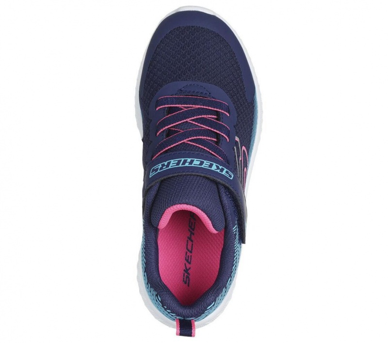 Navy Skechers Microspec Plus - Sprint Speed Girls' Sneakers | NYUM-67132