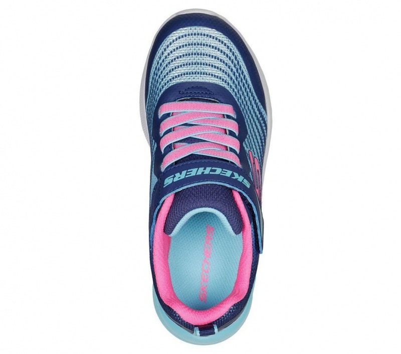 Navy Skechers Microspec - Rejoice Racer Girls' Sneakers | UONP-94873