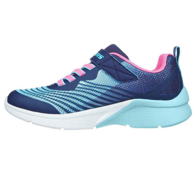 Navy Skechers Microspec - Rejoice Racer Girls' Sneakers | UONP-94873