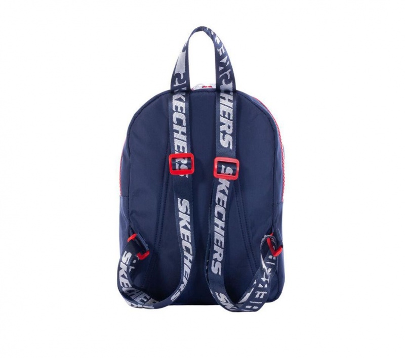 Navy Skechers Mini Americana Men's Backpack | ZBSM-49872