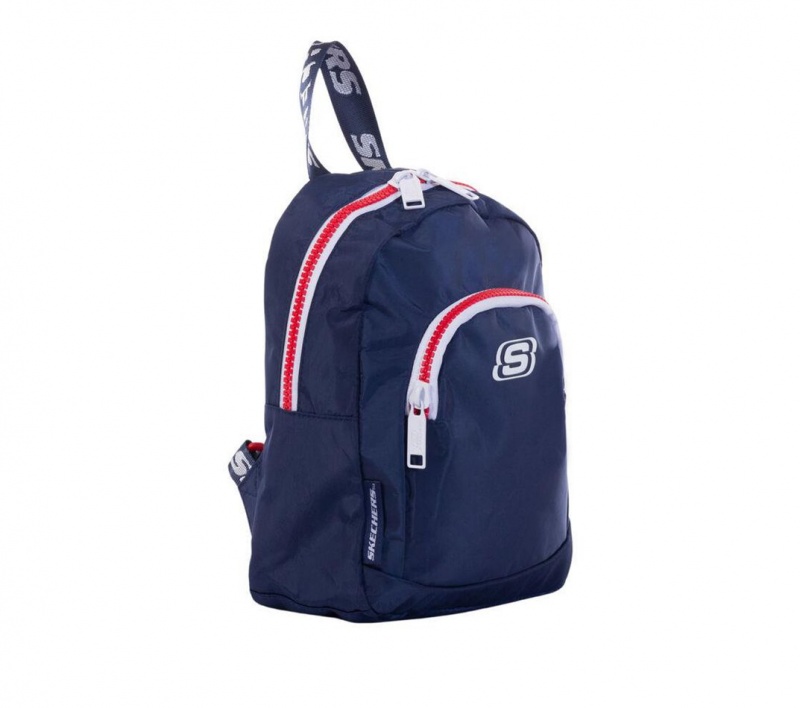 Navy Skechers Mini Americana Men's Backpack | ZBSM-49872