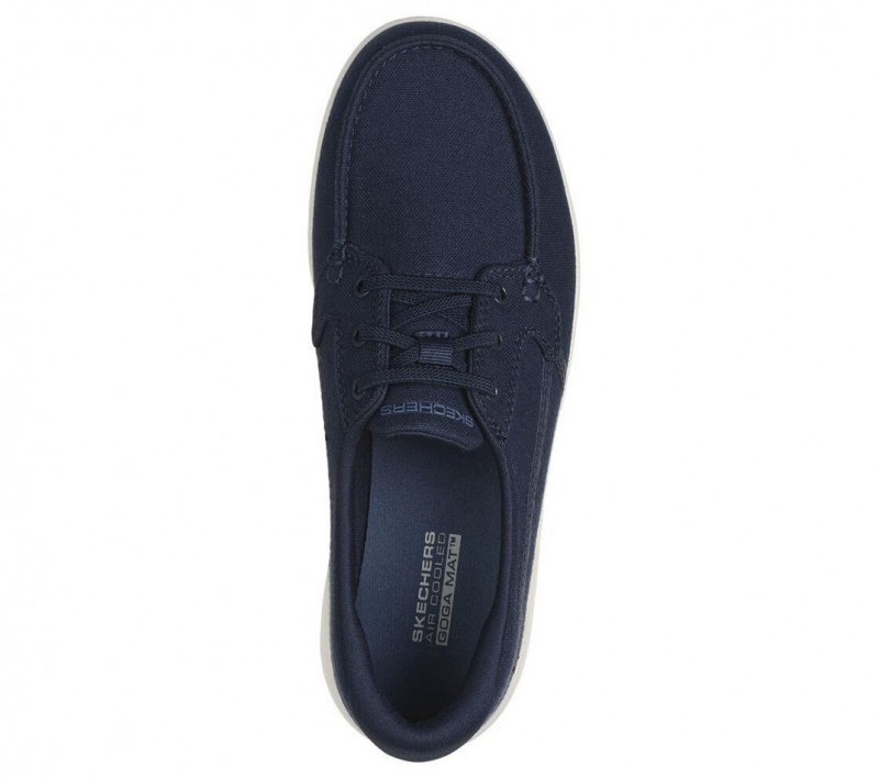 Navy Skechers On The Go Flex - Catalina Women's Boat Shoes | HXOE-37248