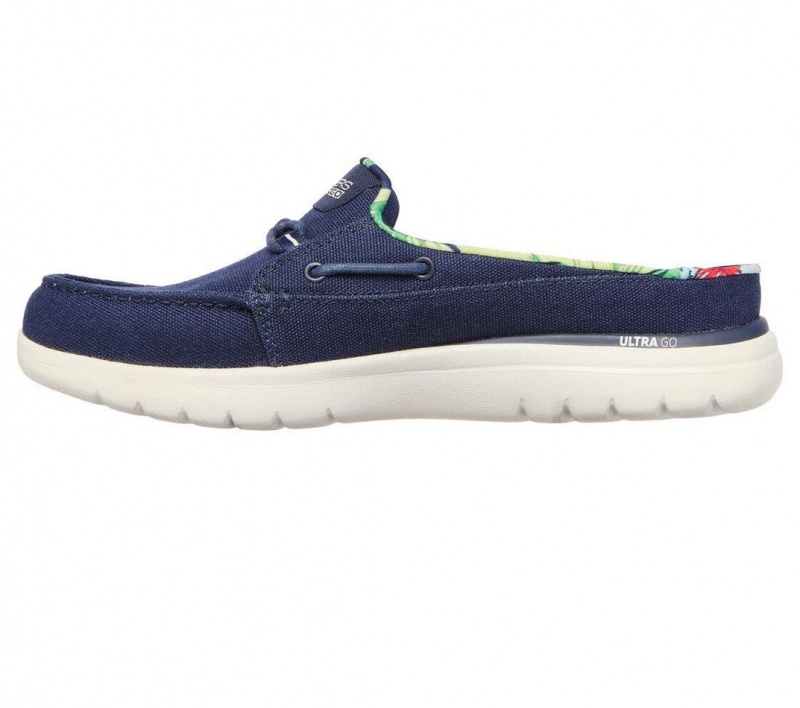 Navy Skechers On The Go Flex - Saltwater Women's Boat Shoes | FYAH-64275